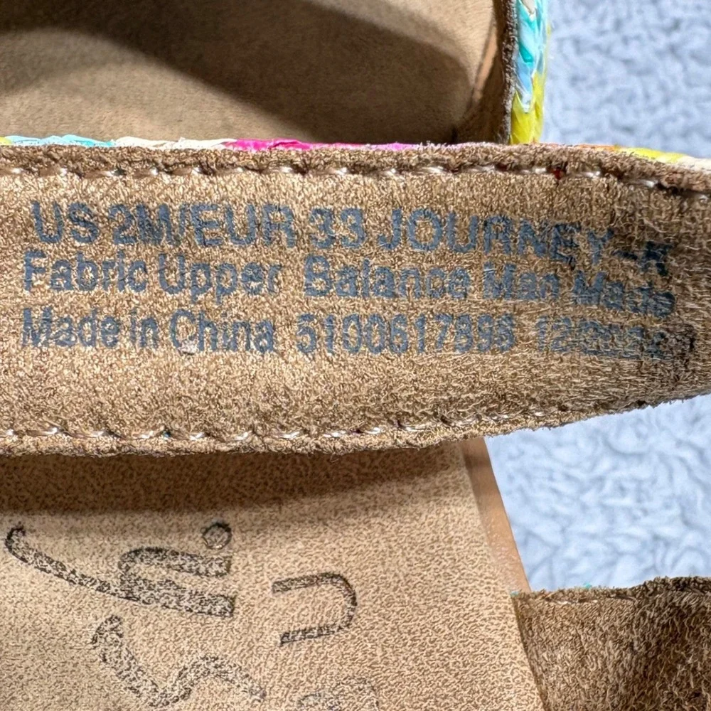Blowfish Malibu Journey-K Kids Size 2M Multicolor Chevron Woven Platform Sandals